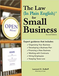 Cover of The Law (In Plain English) for Small Business, 2nd Edition